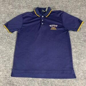 VTG Michigan‎ Wolverines Shirt Mens Large Blue Golf Polo Retro Y2K Embroidered